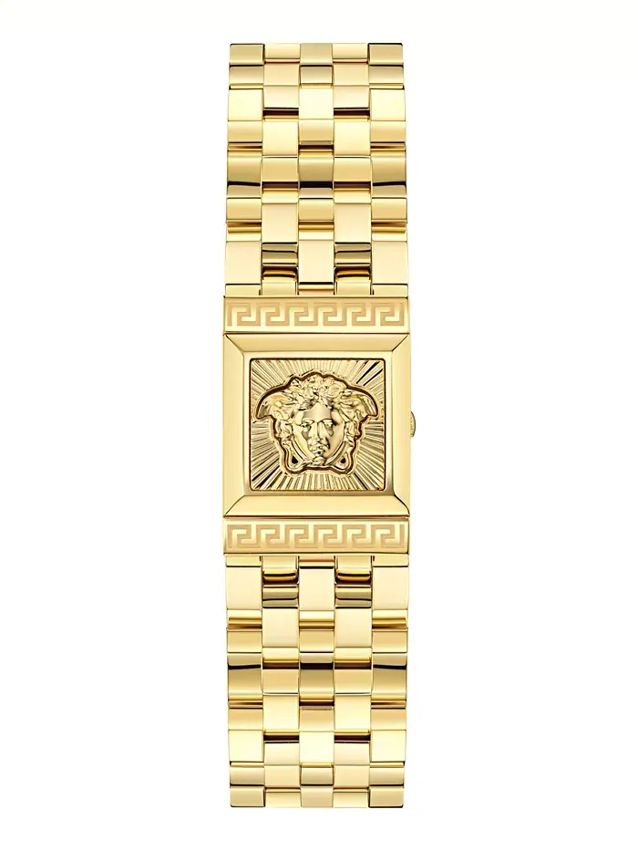 Женские наручные часы Swiss Reveal Square с позолотой, размер 18x25 мм Versace — изображение 2 из 7