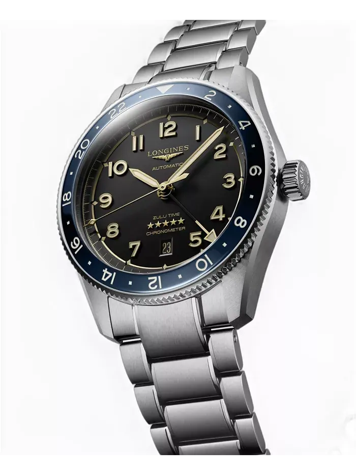 Мужские автоматические часы Spirit Zulu Time из нержавеющей стали, 42 мм Longines — изображение 2 из 3