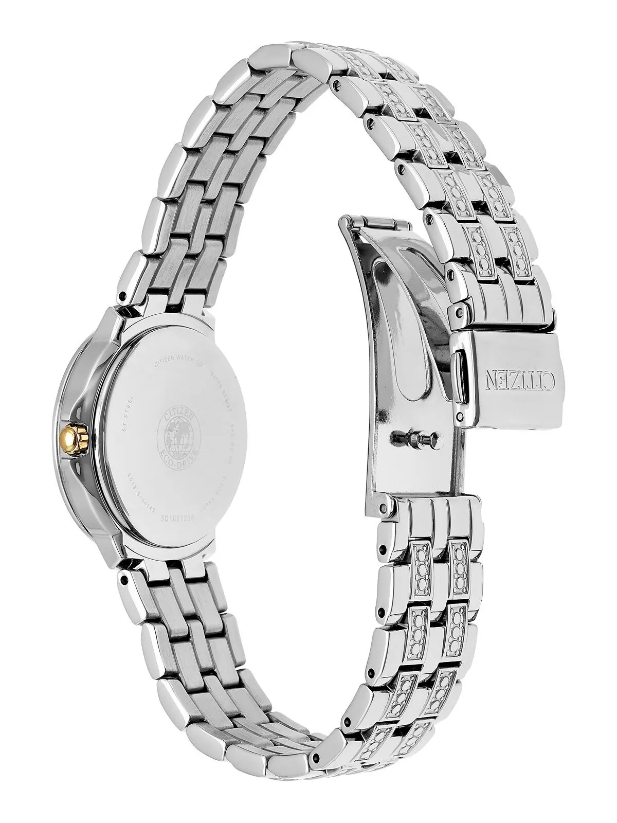 Женские часы Eco-Drive Crystal Accent из нержавеющей стали с браслетом, 28 мм EW2340-58A Citizen — изображение 3 из 8