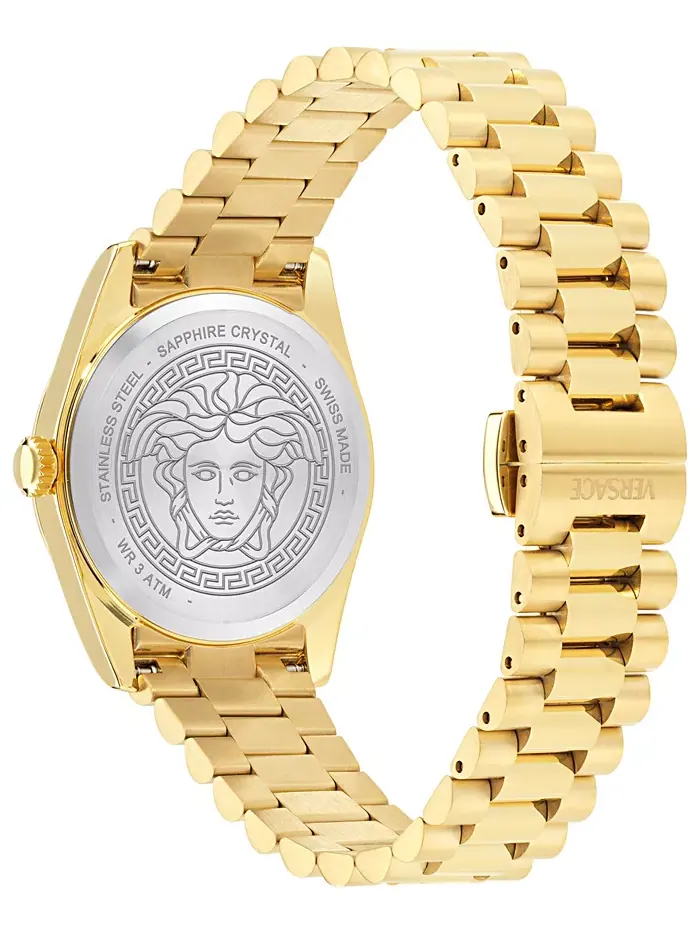Женские наручные часы Swiss Millenyium с позолотой ионным покрытием, 32 мм Versace — изображение 3 из 5