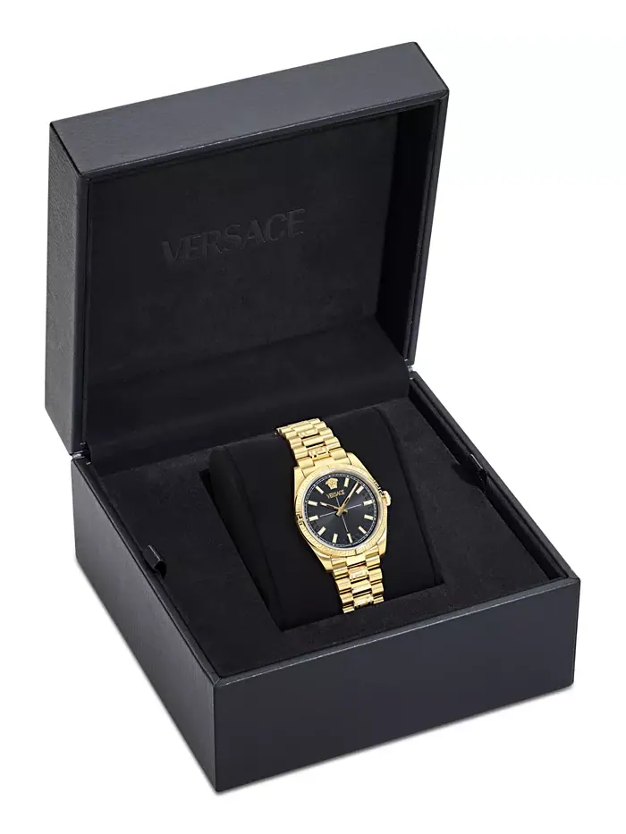 Женские наручные часы Swiss Millenyium с позолотой ионным покрытием, 32 мм Versace — изображение 4 из 5