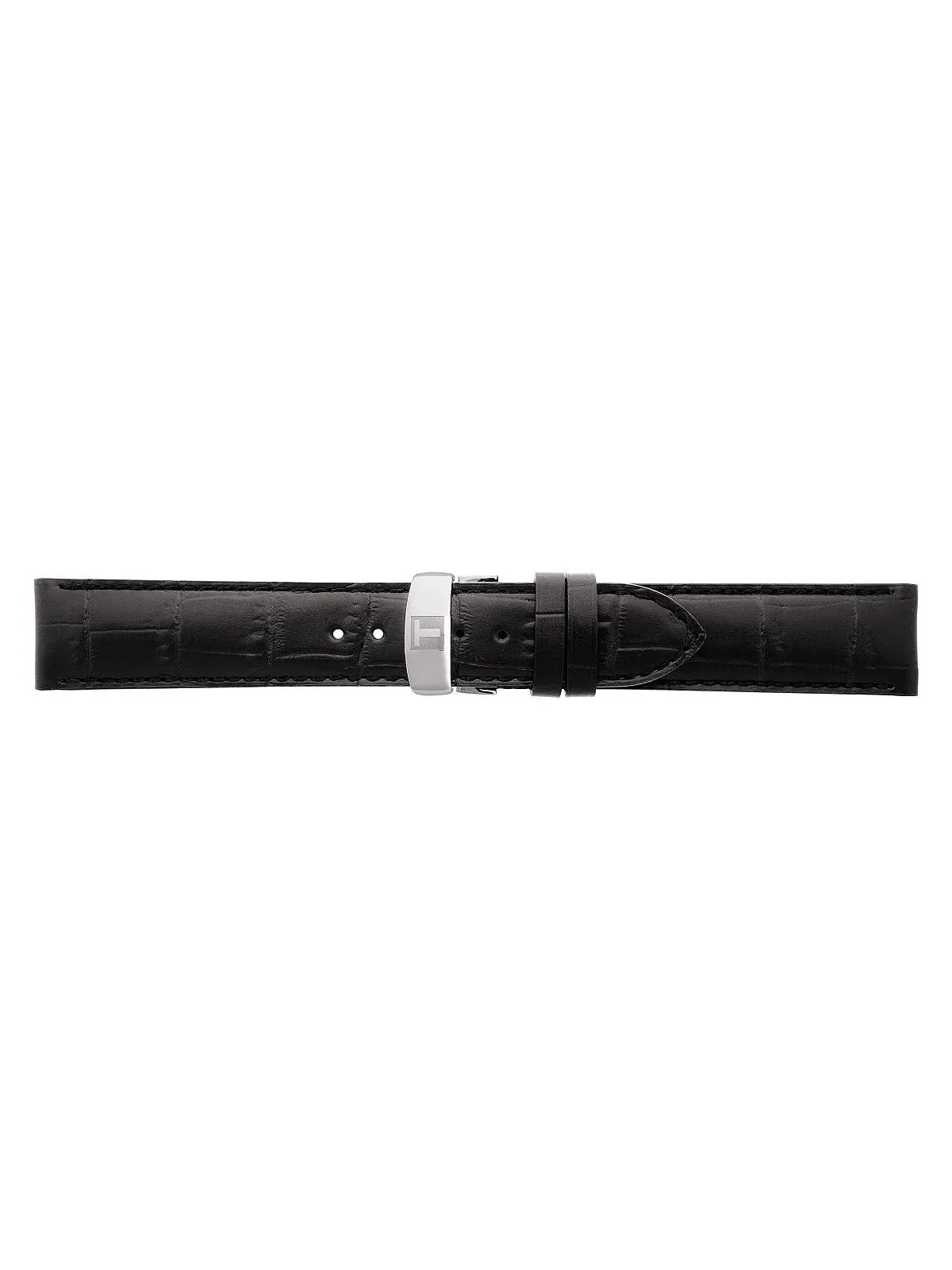 Мужские швейцарские автоматические часы T-Classic Le Locle Powermatic 80 с черным кожаным ремешком — изображение 6 из 7