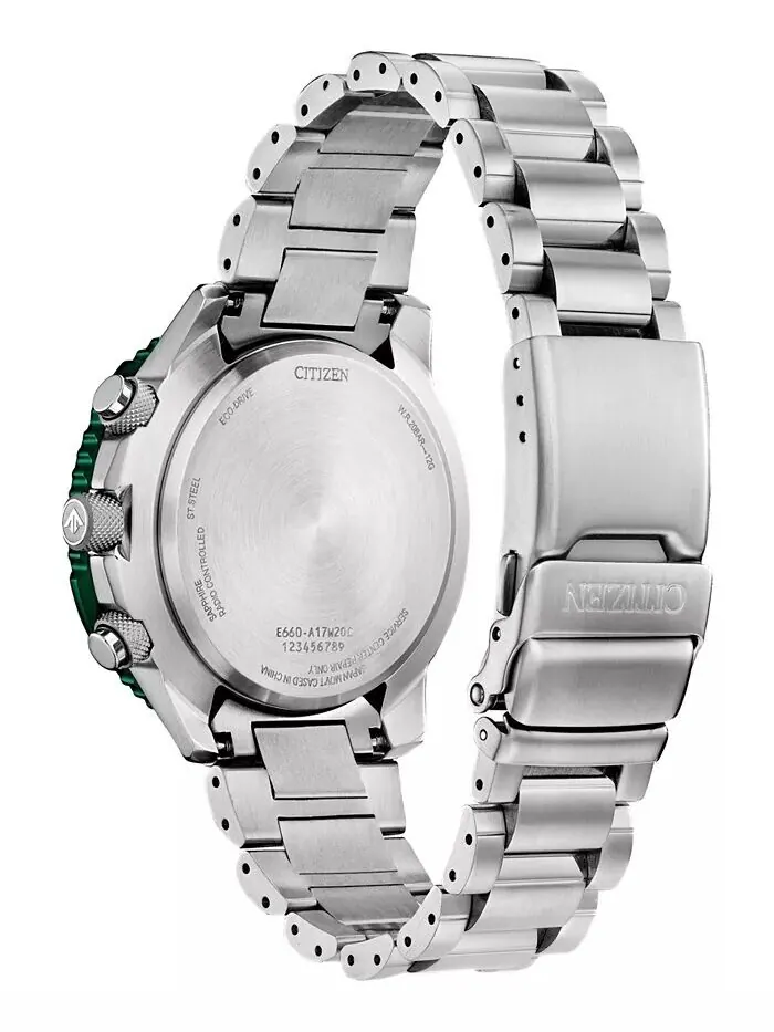 Eco-Drive Мужские часы-хронограф Promaster Sky с браслетом из нержавеющей стали, 46 мм Citizen — изображение 3 из 3