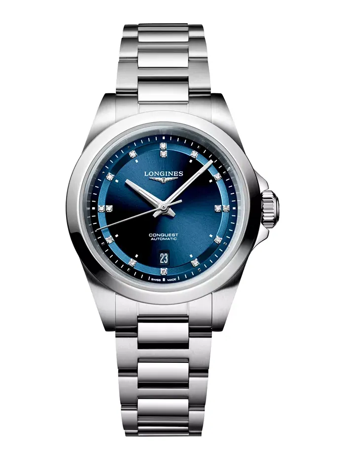 Женские наручные часы Swiss Automatic Conquest Diamond (1/20 ct. t.w.) из нержавеющей стали, 30 мм — изображение 1 из 6