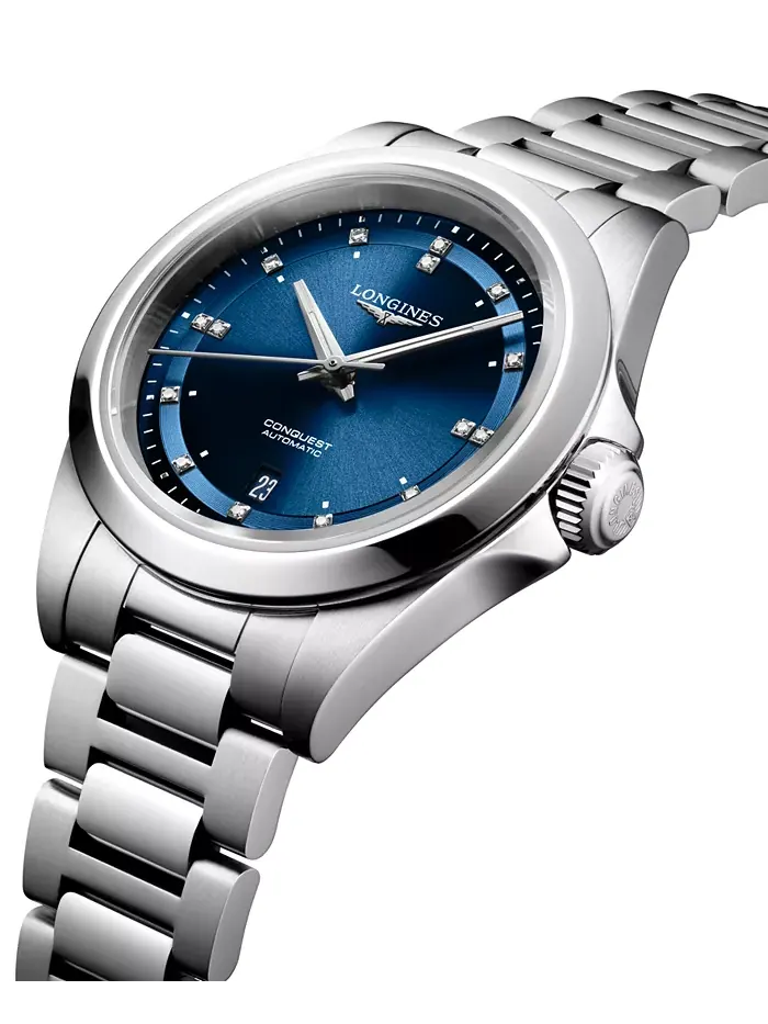 Женские наручные часы Swiss Automatic Conquest Diamond (1/20 ct. t.w.) из нержавеющей стали, 30 мм — изображение 2 из 6