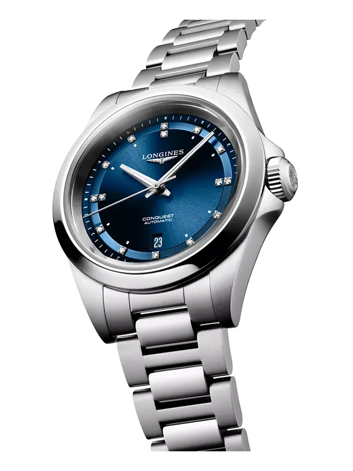 Женские наручные часы Swiss Automatic Conquest Diamond (1/20 ct. t.w.) из нержавеющей стали, 30 мм — изображение 3 из 6