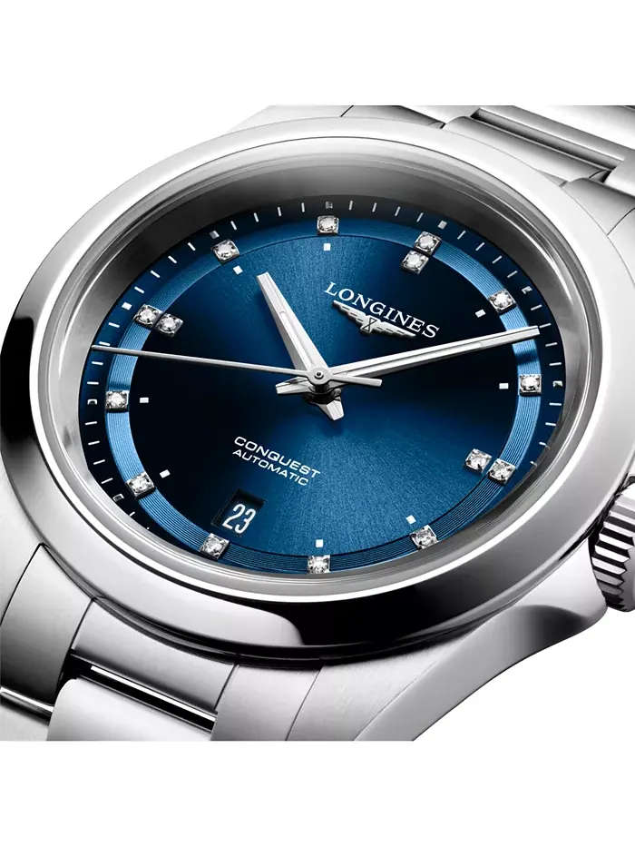 Женские наручные часы Swiss Automatic Conquest Diamond (1/20 ct. t.w.) из нержавеющей стали, 30 мм — изображение 4 из 6