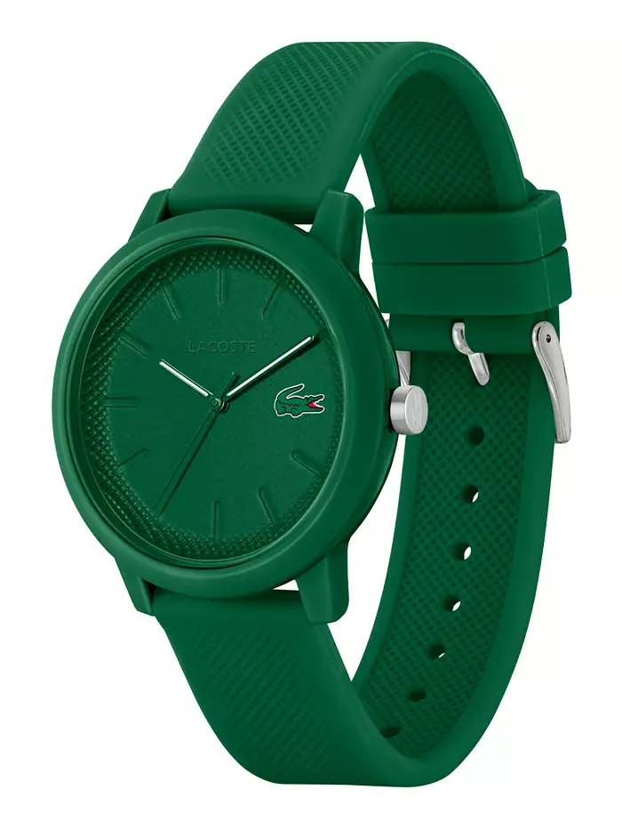 Мужские часы L.12.12 с зеленым силиконовым ремешком, 42 мм Lacoste — изображение 2 из 4