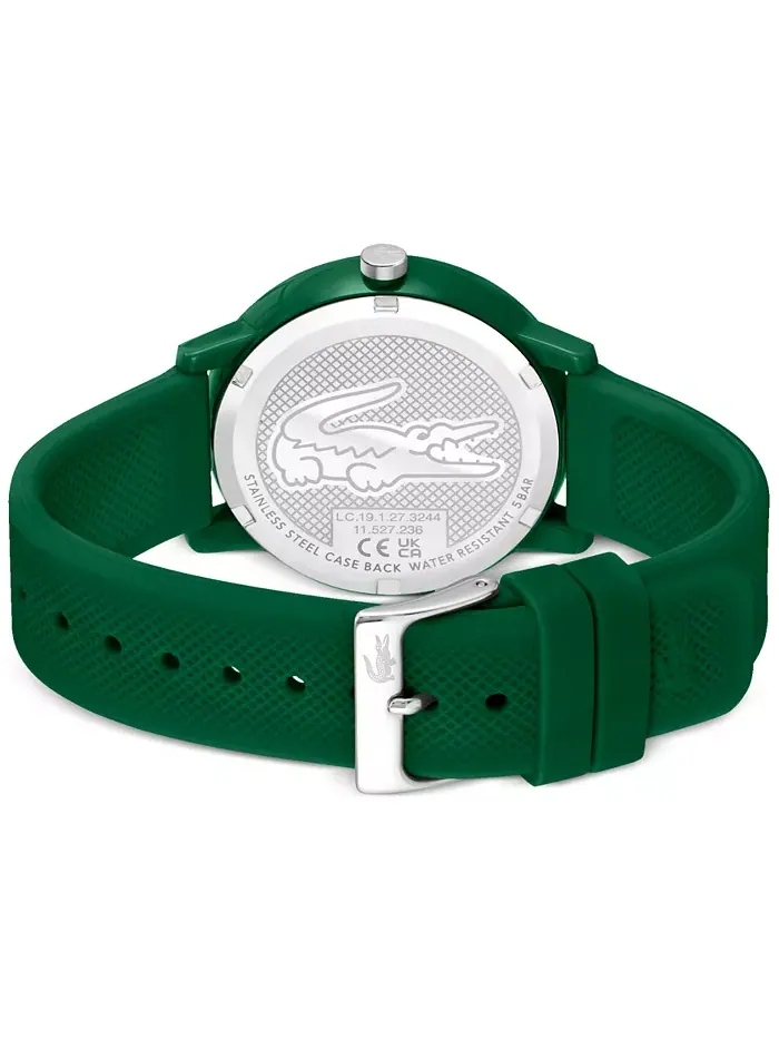 Мужские часы L.12.12 с зеленым силиконовым ремешком, 42 мм Lacoste — изображение 3 из 4