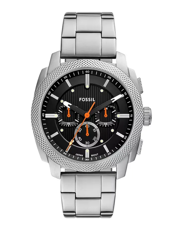 Мужские часы Machine Chronograph из нержавеющей стали, 44 мм Fossil — изображение 1 из 3