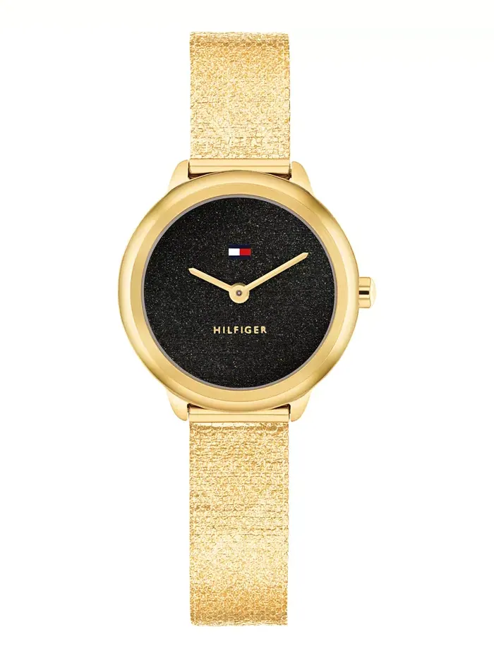 Женские часы Quartz с золотистым браслетом из нержавеющей стали, 26 мм Tommy Hilfiger — изображение 1 из 5