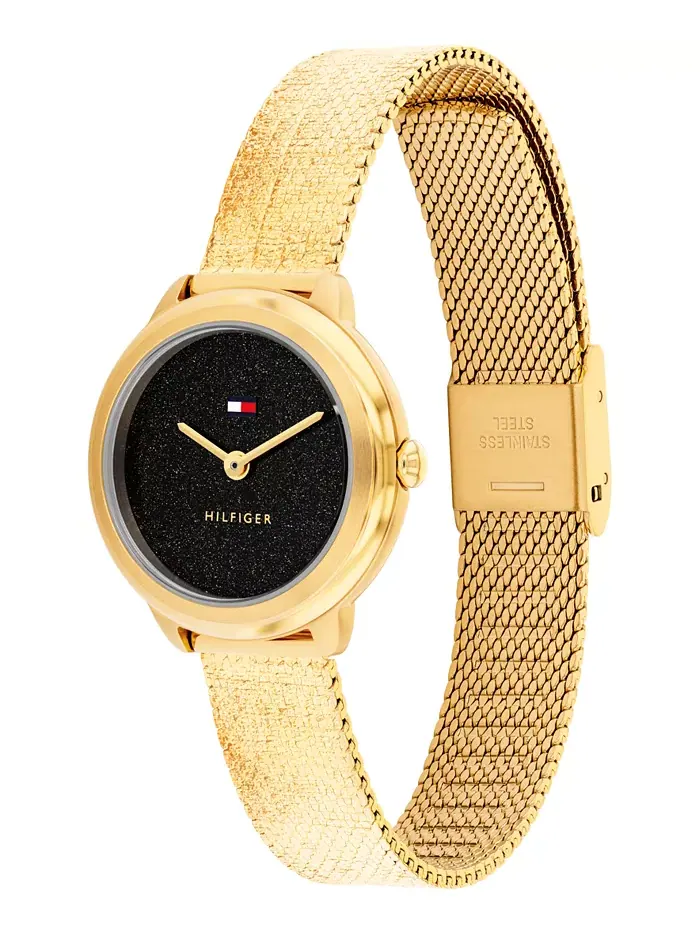 Женские часы Quartz с золотистым браслетом из нержавеющей стали, 26 мм Tommy Hilfiger — изображение 2 из 5