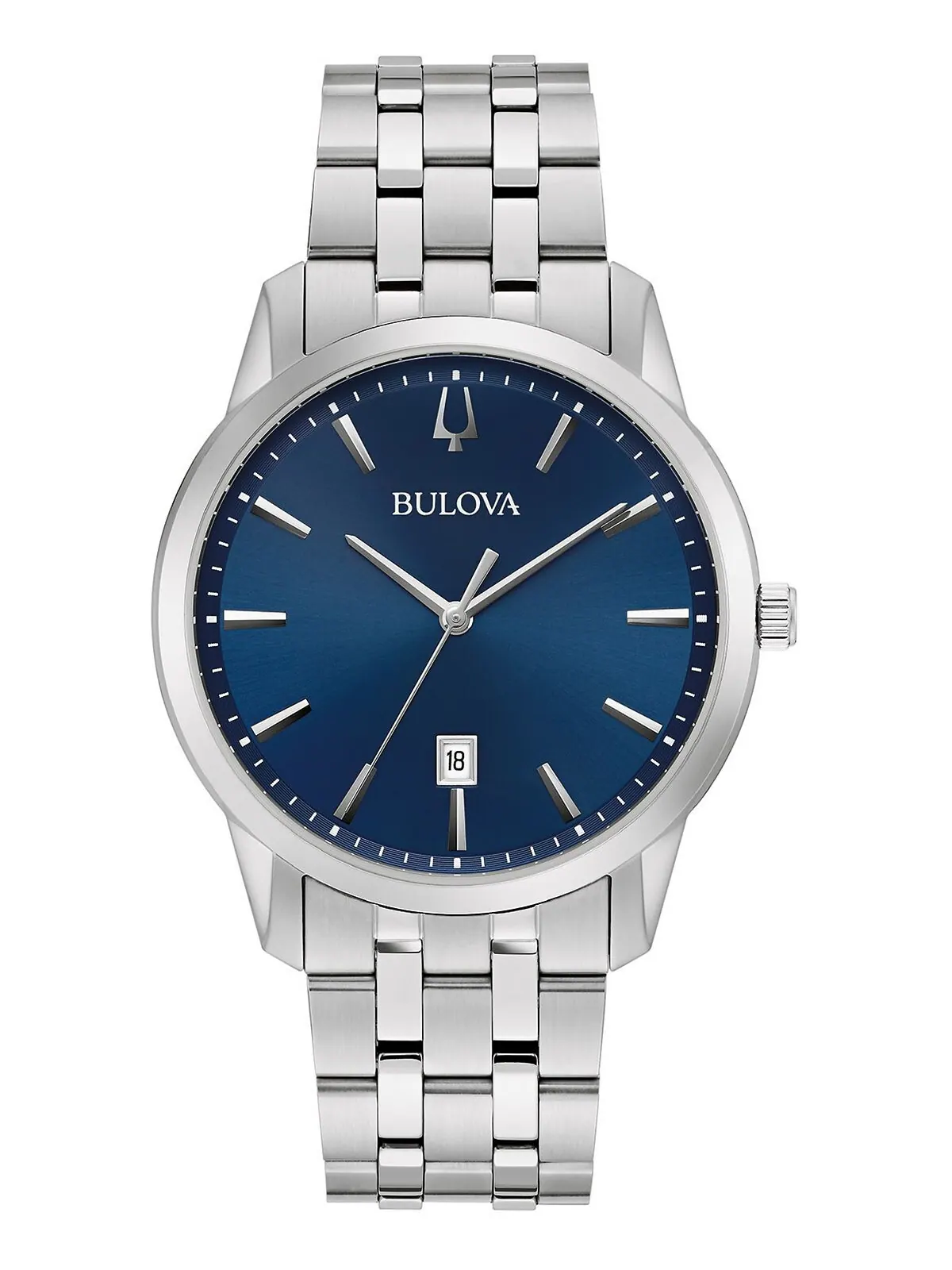 Мужские часы Sutton с браслетом из нержавеющей стали, 40 мм Bulova — изображение 1 из 5, оттенок серебряный