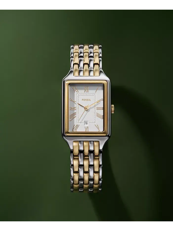 Женские часы Quartz из двухцветной нержавеющей стали, 23 мм Fossil — изображение 2 из 5