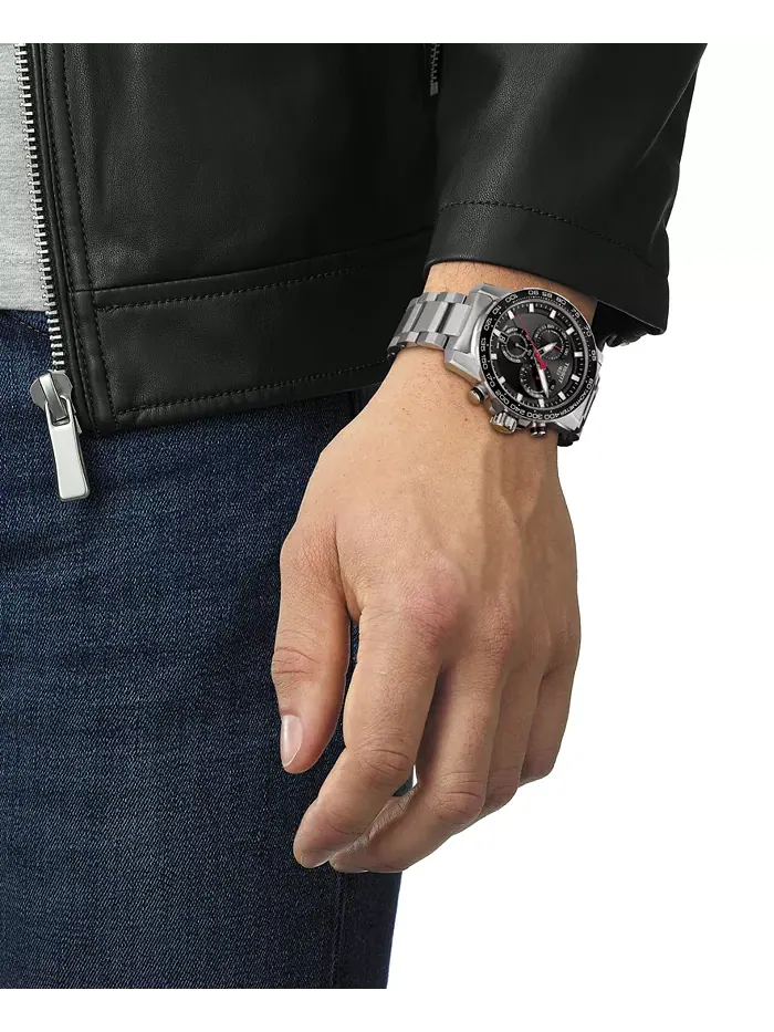 Мужские часы Swiss Chronograph Supersport с браслетом из нержавеющей стали, 45.5 мм Tissot — изображение 5 из 5