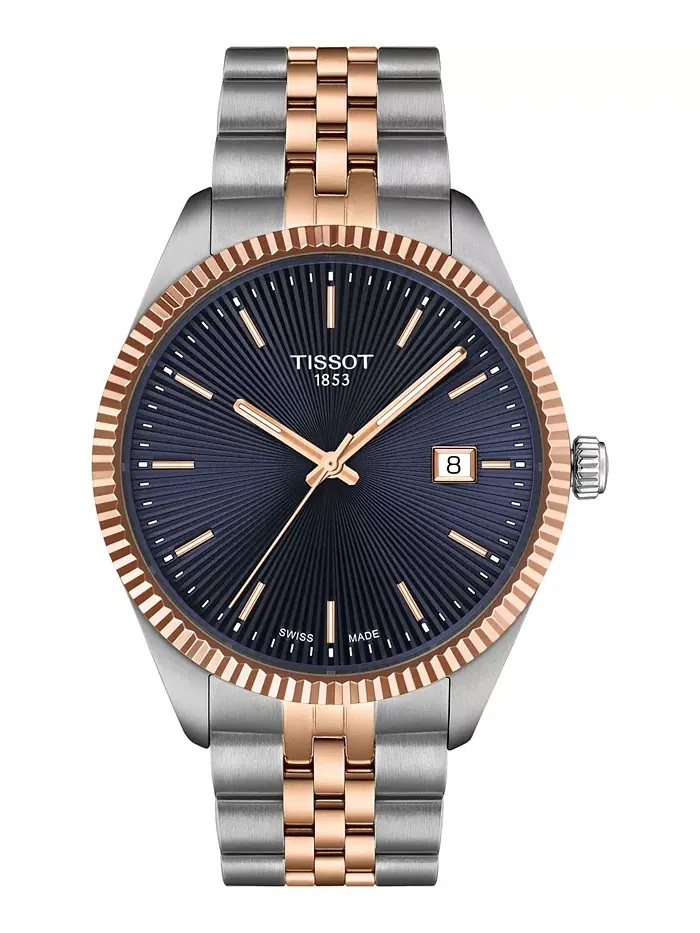 Мужские часы Swiss Ballade с двухцветным браслетом из нержавеющей стали, 40 мм Tissot — изображение 1 из 4
