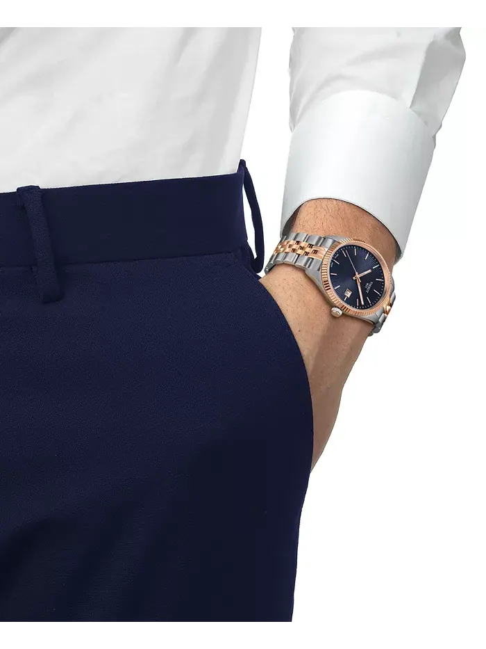 Мужские часы Swiss Ballade с двухцветным браслетом из нержавеющей стали, 40 мм Tissot — изображение 4 из 4