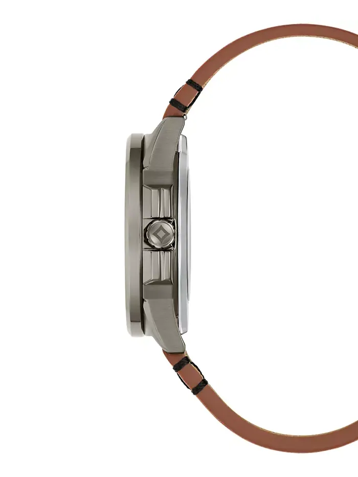 Мужские часы Frank Lloyd Wright Usonian Automatic с коричневым кожаным ремешком 39 мм Bulova — изображение 2 из 3