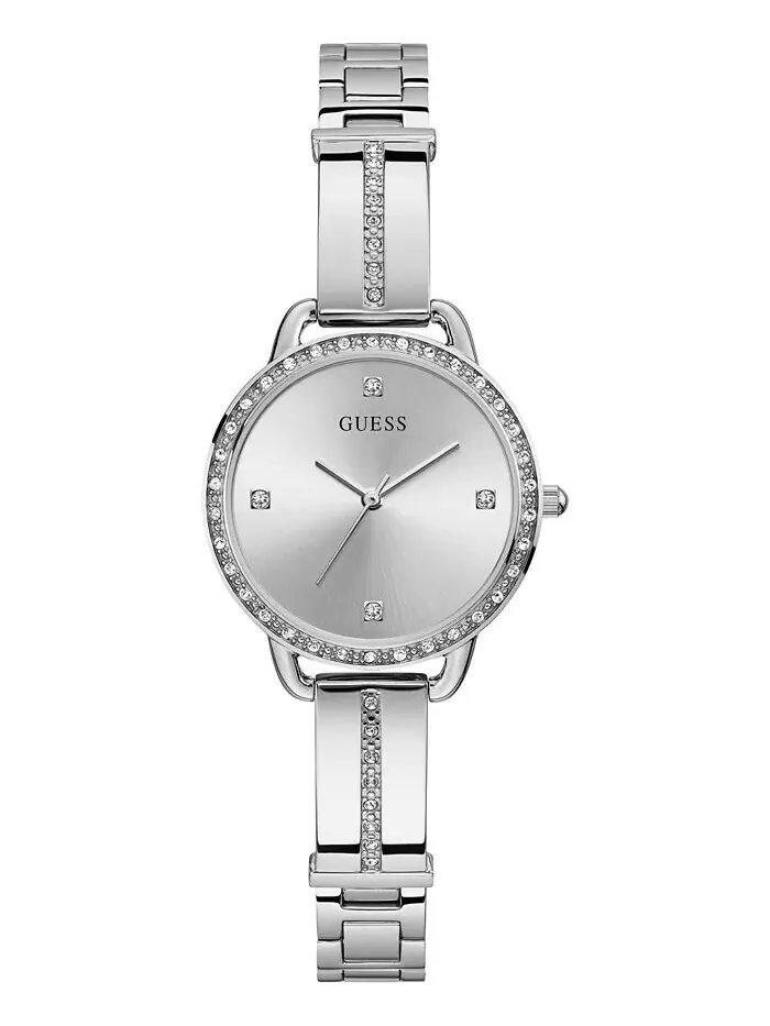 Женские часы с полубраслетом из нержавеющей стали, 30 мм GUESS — изображение 1 из 3