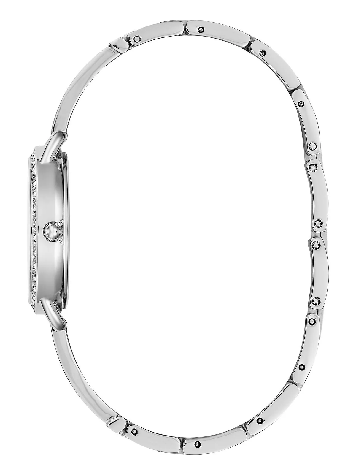 Женские часы с полубраслетом из нержавеющей стали, 30 мм GUESS — изображение 2 из 3, оттенок серебряный