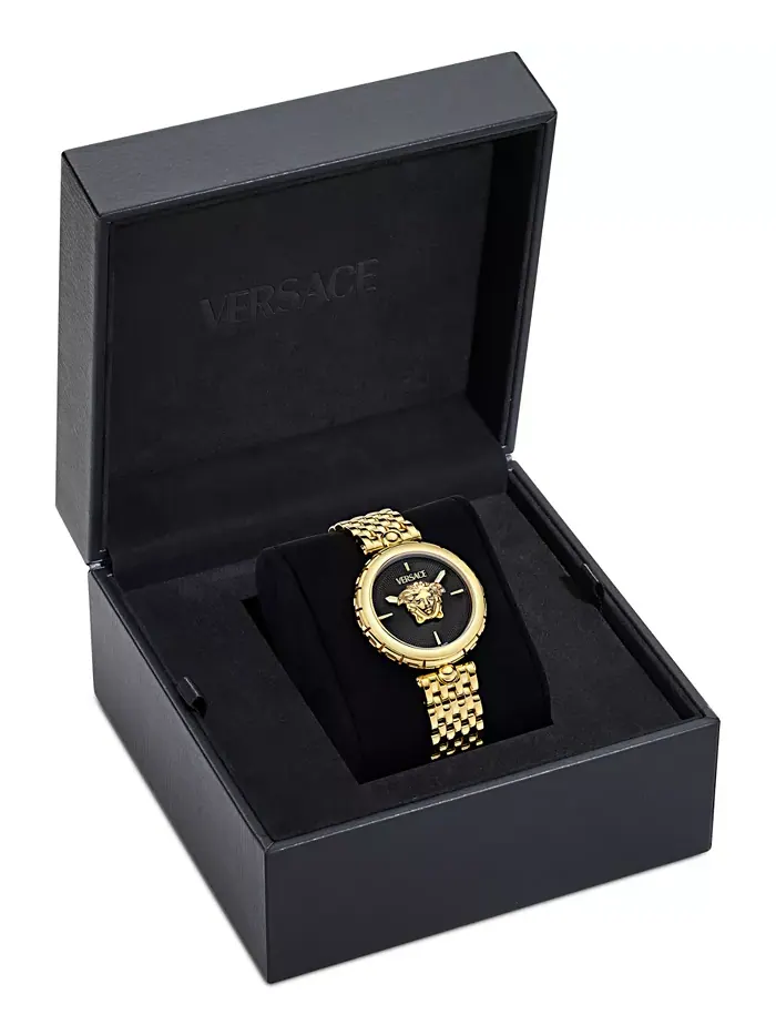 Женские наручные часы Swiss Medusa Heritage с позолоченным браслетом, 38 мм Versace — изображение 2 из 5