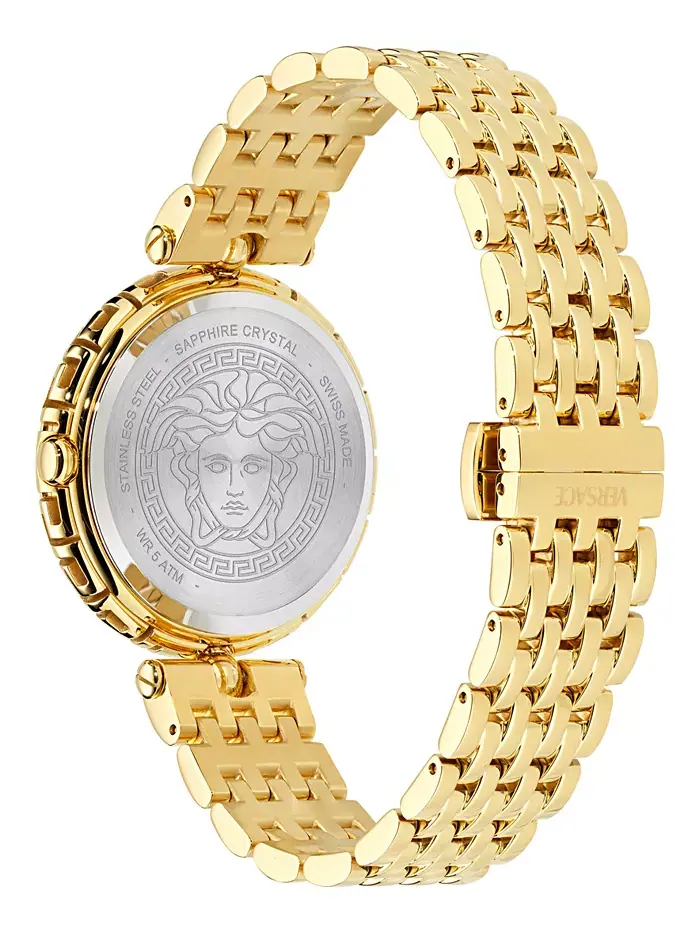 Женские наручные часы Swiss Medusa Heritage с позолоченным браслетом, 38 мм Versace — изображение 3 из 5