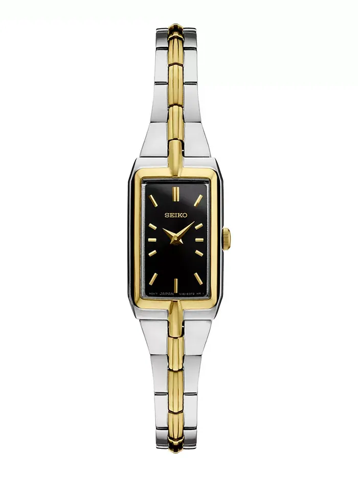 Женские часы Essential Two Tone с браслетом из нержавеющей стали, ширина 15 мм Seiko