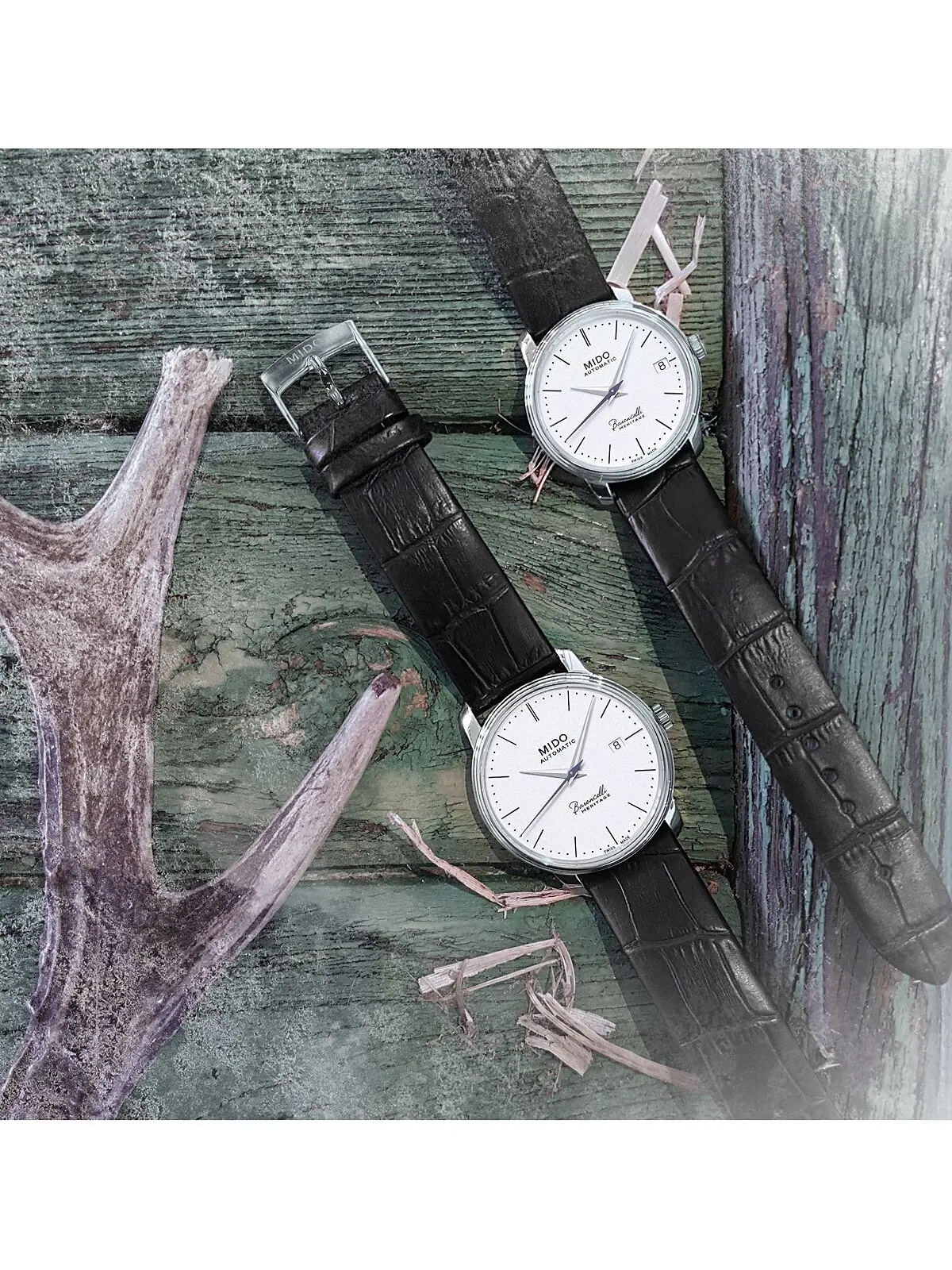 Мужские швейцарские автоматические часы Baroncelli III Heritage с черным кожаным ремешком, 39 мм — изображение 5 из 7