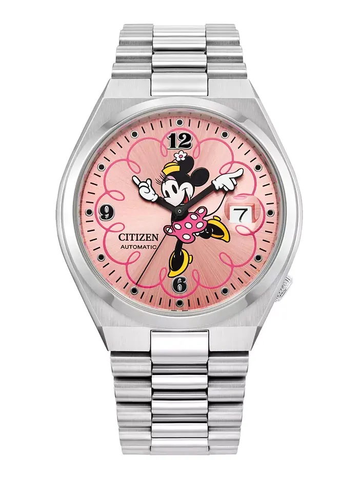 Мужские автоматические наручные часы Disney Minnie Mouse из нержавеющей стали, 40 мм Citizen