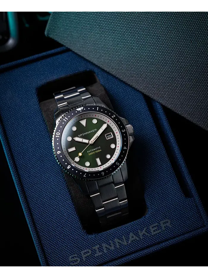 Мужские часы Croft Pioneer Automatic с браслетом из цельной нержавеющей стали, 42 мм Spinnaker — изображение 4 из 4