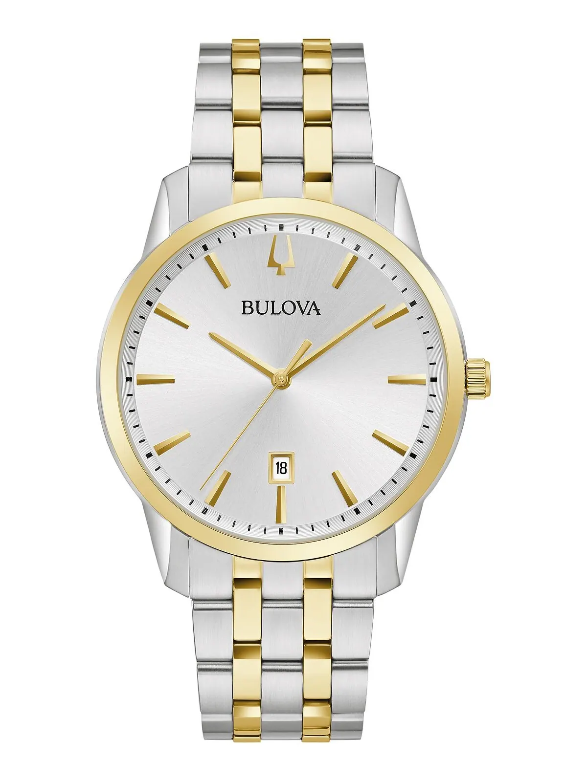 Мужские двухцветные часы Sutton с браслетом из нержавеющей стали, 40 мм Bulova — изображение 1 из 3, оттенок мульти
