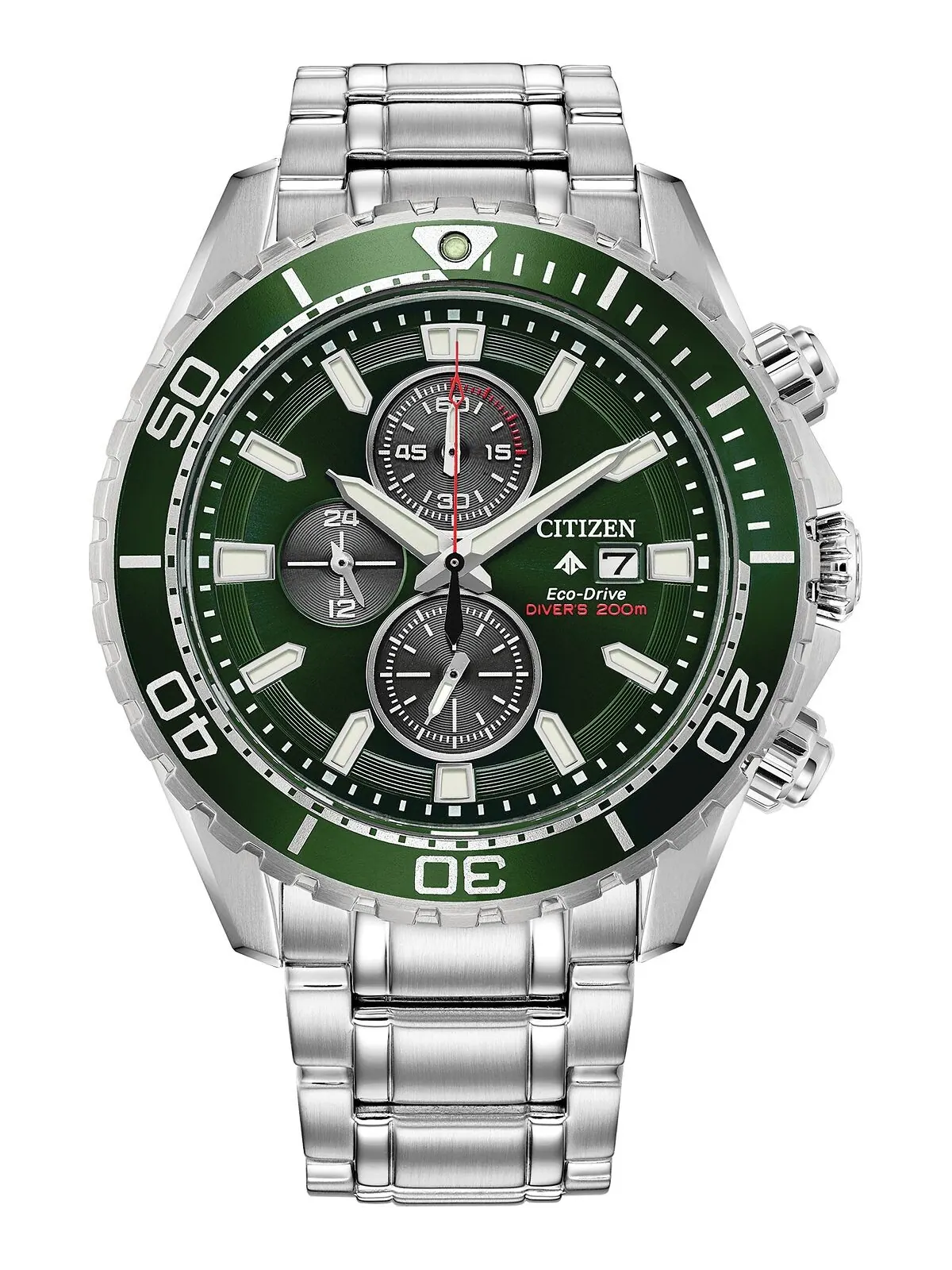 Eco-Drive Мужские часы-хронограф Promaster Dive с браслетом из нержавеющей стали, 45 мм Citizen