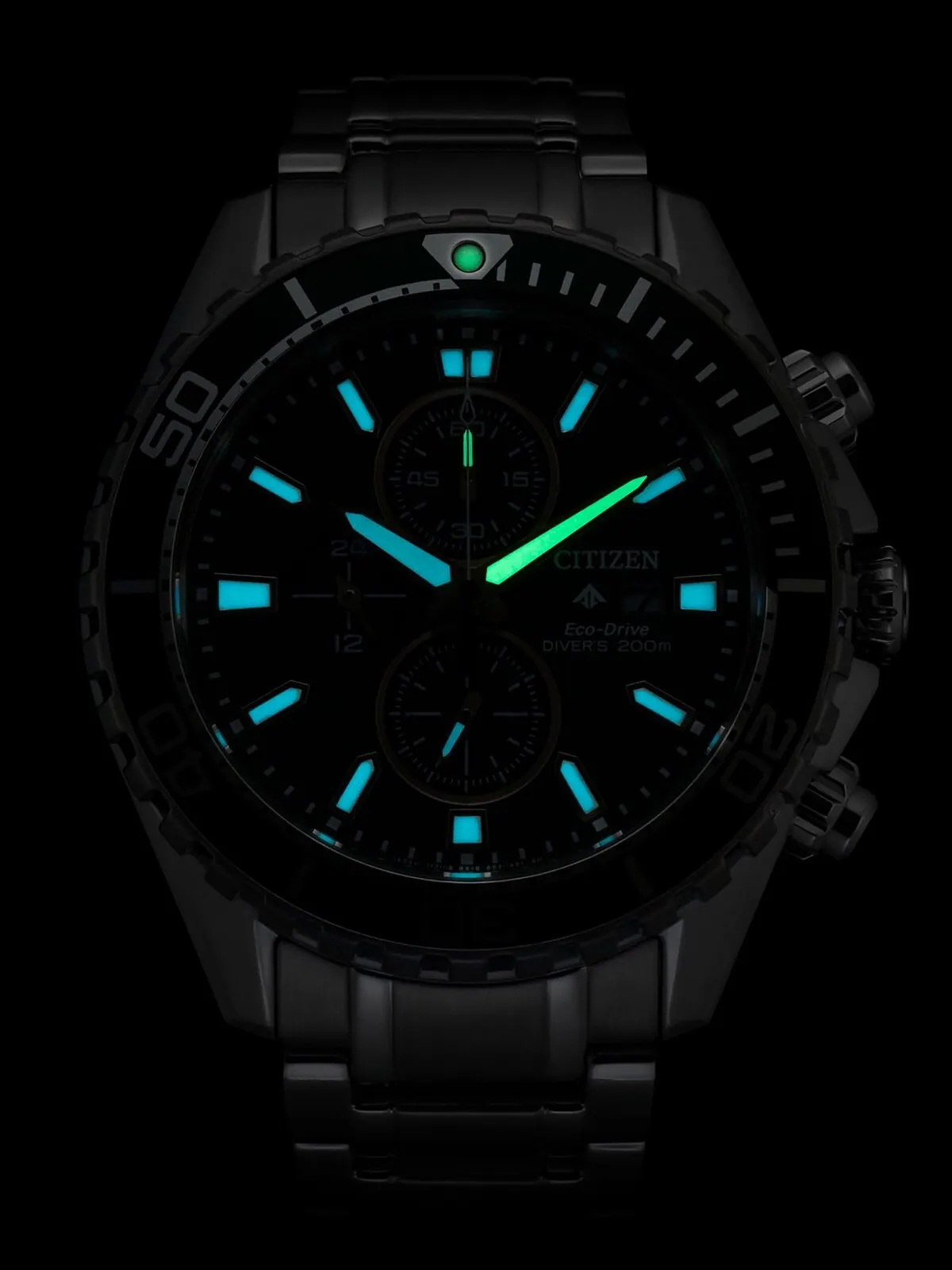 Eco-Drive Мужские часы-хронограф Promaster Dive с браслетом из нержавеющей стали, 45 мм Citizen — изображение 3 из 7