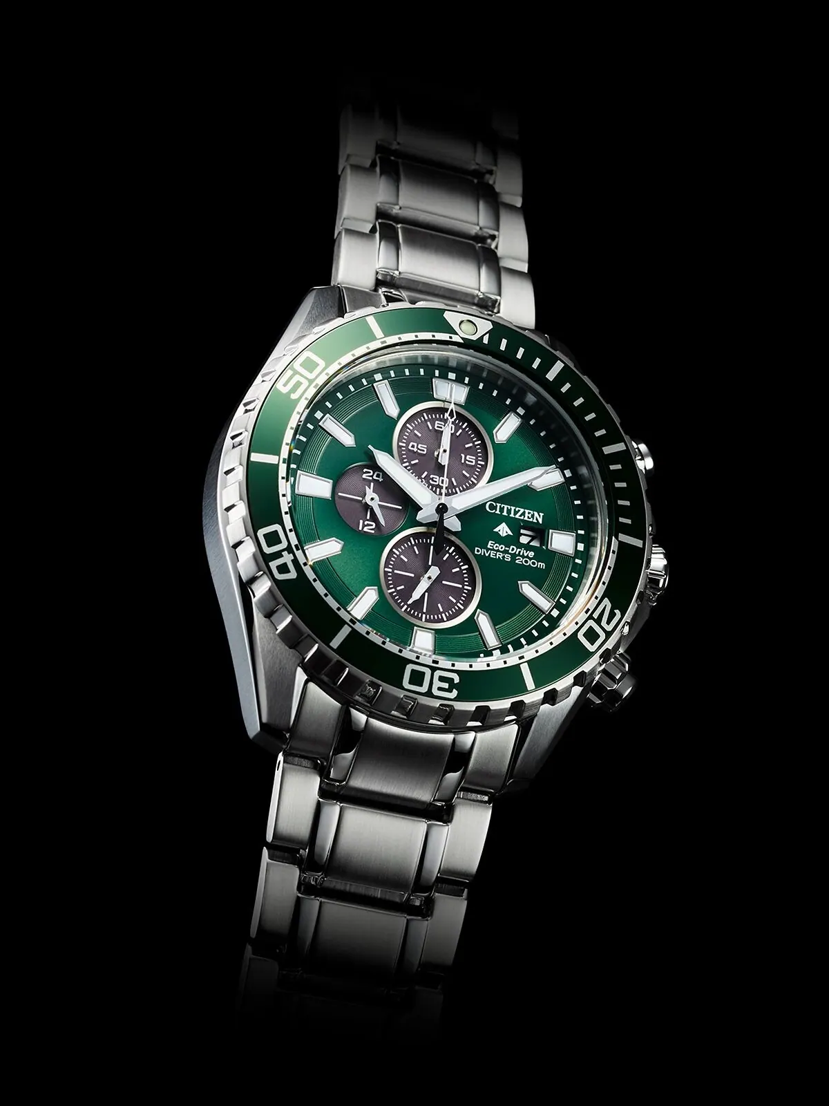 Eco-Drive Мужские часы-хронограф Promaster Dive с браслетом из нержавеющей стали, 45 мм Citizen — изображение 4 из 7