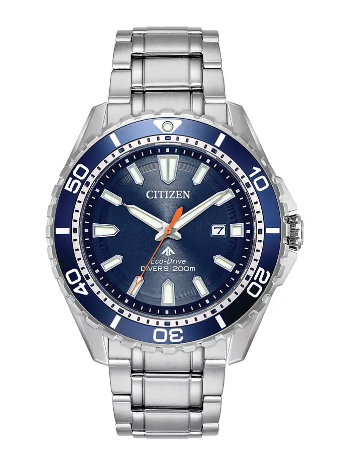 Мужские часы Promaster Diver с автоподзаводом Eco-Drive, браслет из нержавеющей стали, 44 мм Citizen