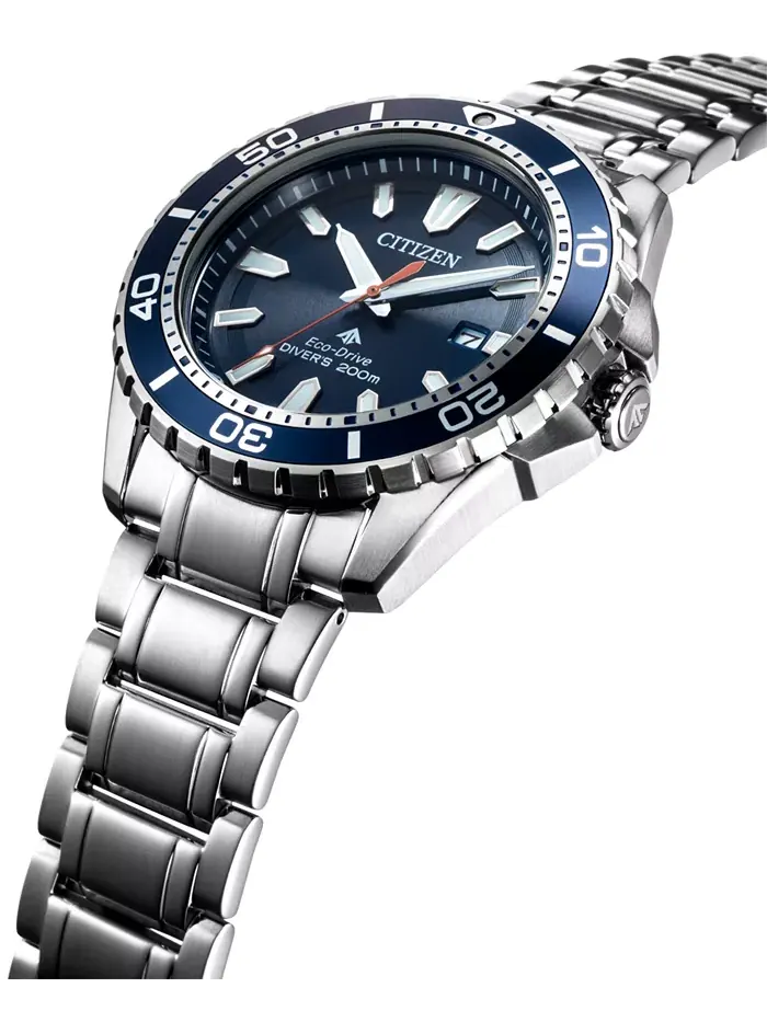 Мужские часы Promaster Diver с автоподзаводом Eco-Drive, браслет из нержавеющей стали, 44 мм Citizen — изображение 7 из 10