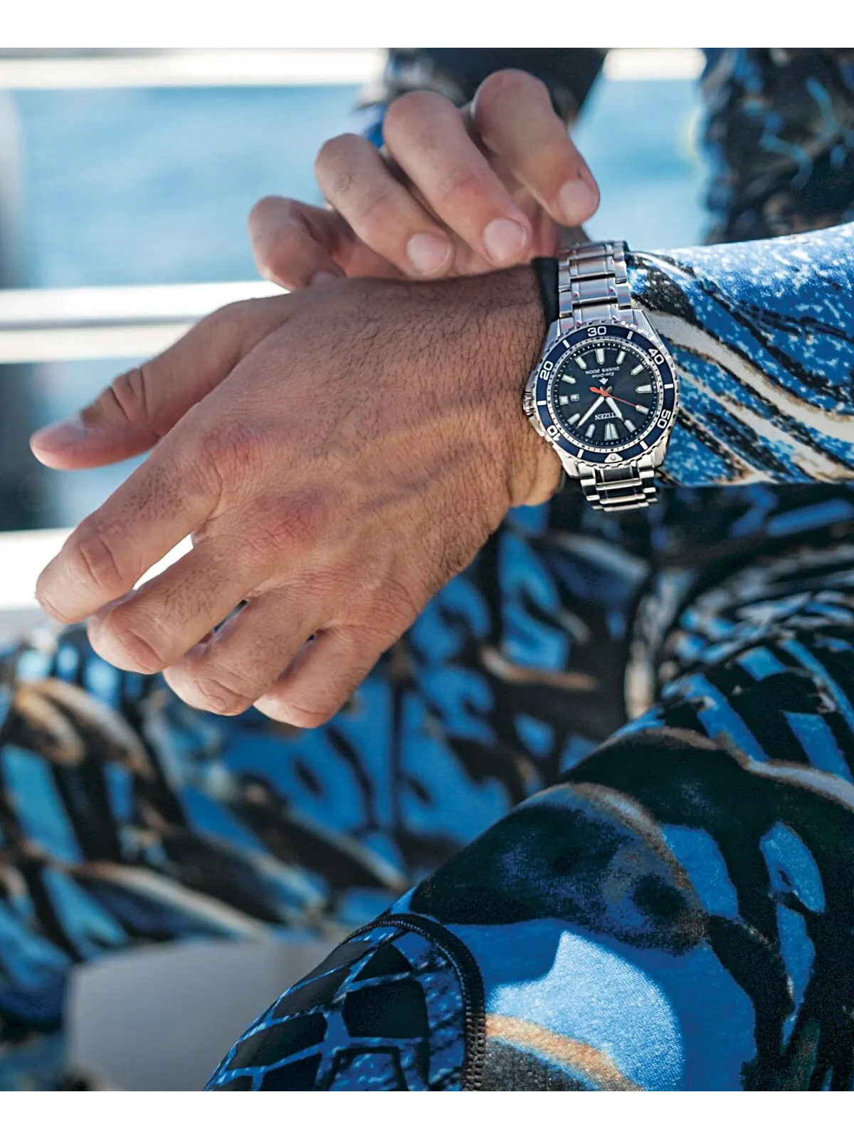 Мужские часы Eco-Drive Promaster Diver с браслетом из нержавеющей стали, 44 мм Citizen — изображение 5 из 10