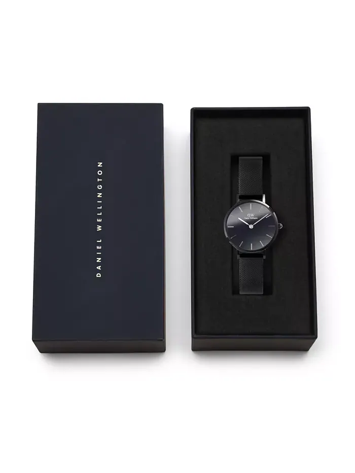 Женские аналоговые часы из черной нержавеющей стали, 28 мм Daniel Wellington — изображение 3 из 6