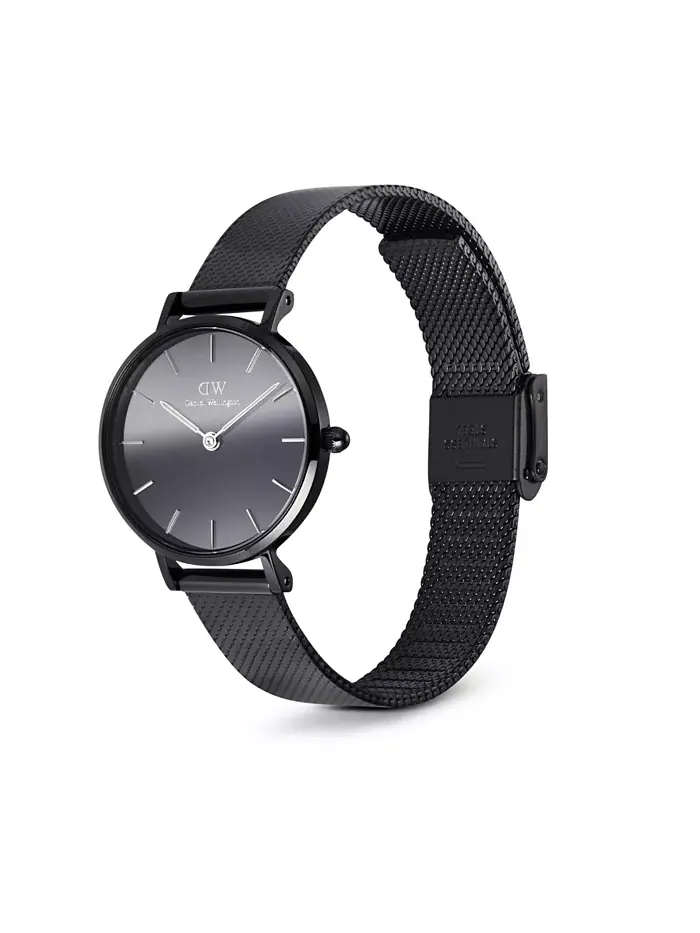 Женские аналоговые часы из черной нержавеющей стали, 28 мм Daniel Wellington — изображение 4 из 6