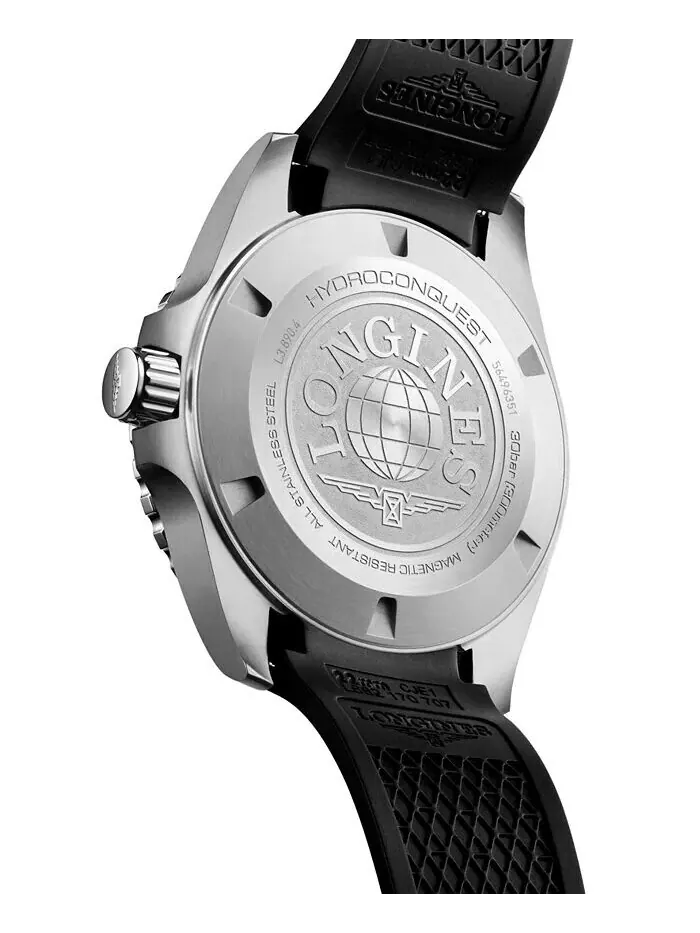 Мужские швейцарские автоматические часы Hydroconquest GMT с черным каучуковым ремешком, 43 мм — изображение 3 из 3