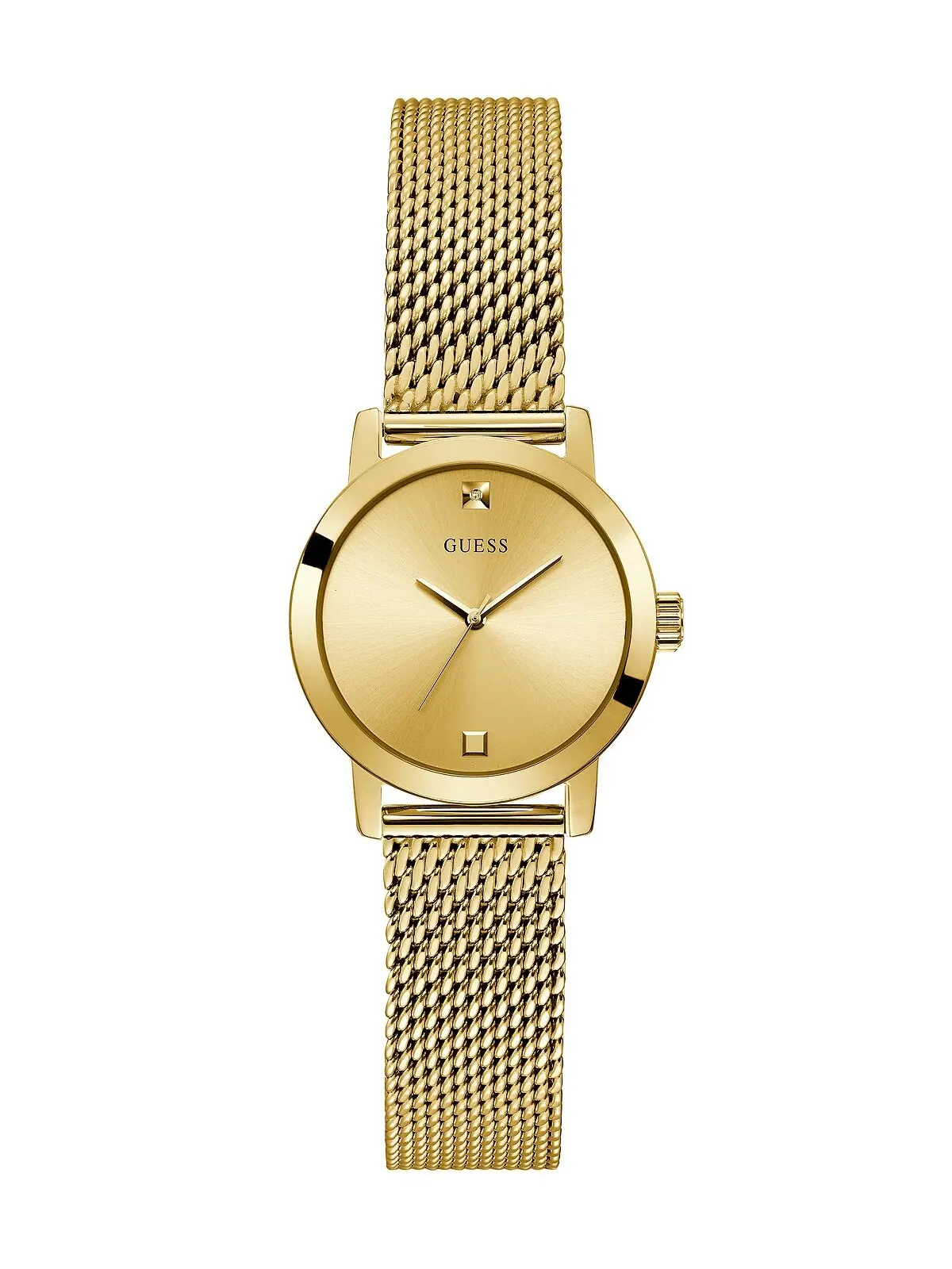 Женские золотистые часы-браслет с сеткой, 25 мм GUESS