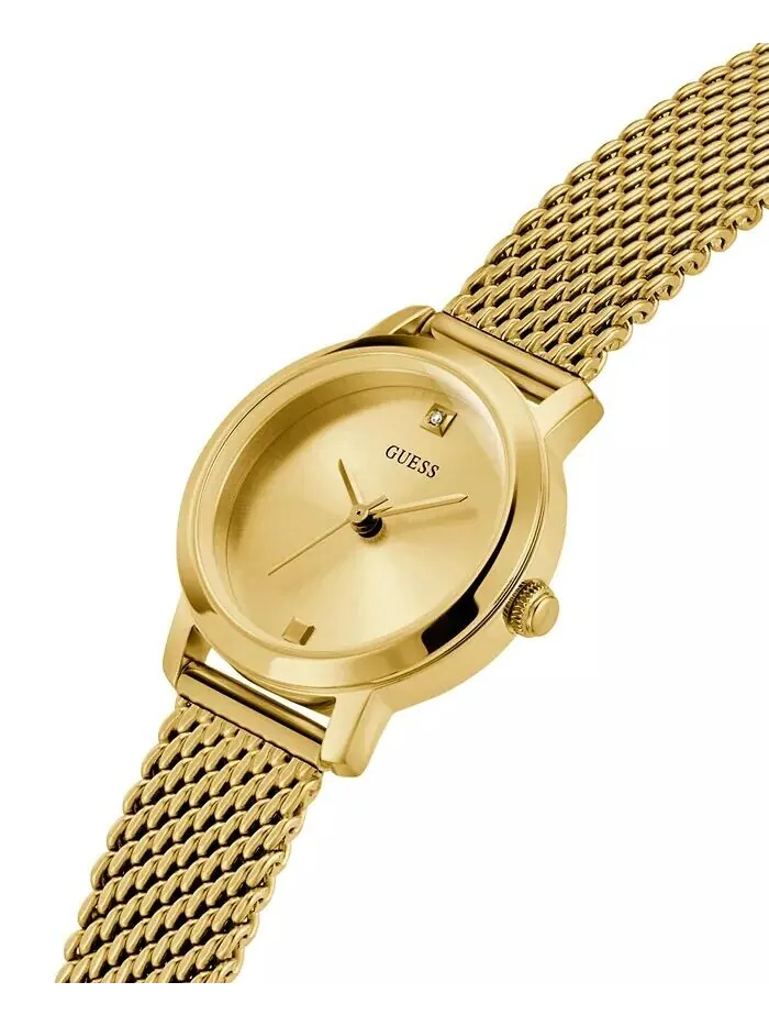 Женские золотистые часы-браслет с сеткой, 25 мм GUESS — изображение 4 из 7