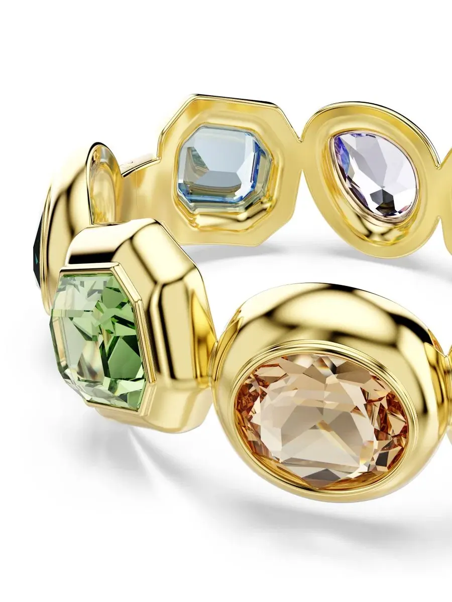 Браслет-манжета Gema с кристаллами Swarovski, Gold-Tone Plated Swarovski, Open — изображение 2 из 5
