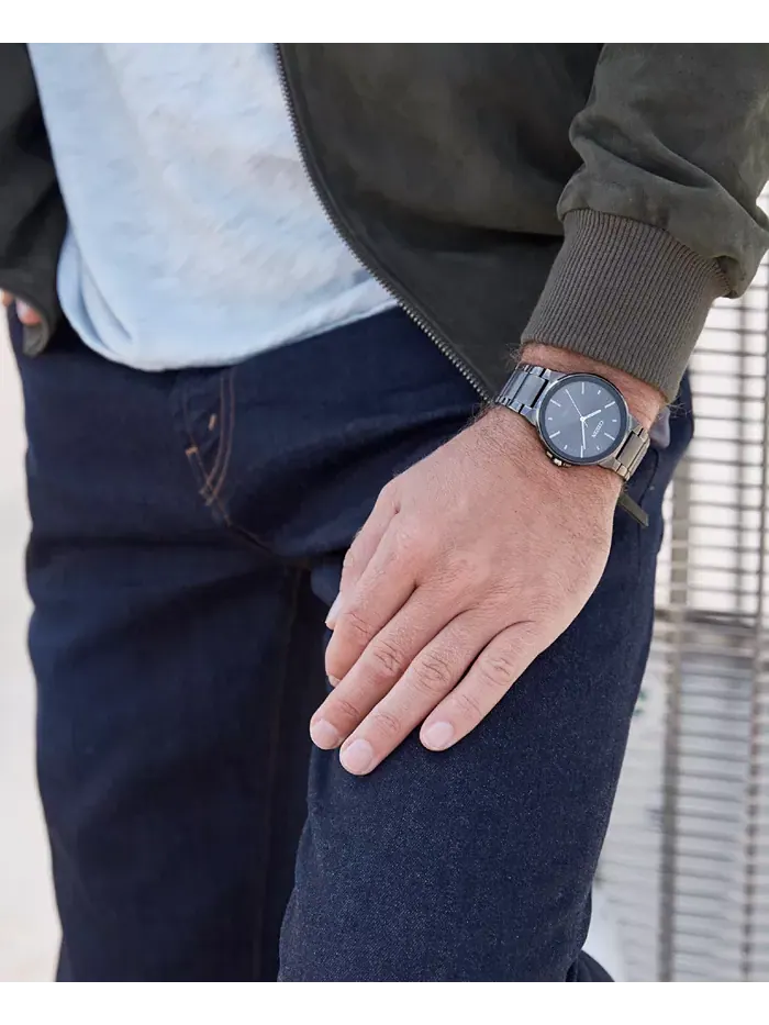 Мужские часы Eco-Drive Axiom с серым браслетом из нержавеющей стали, 41 мм Citizen — изображение 5 из 8