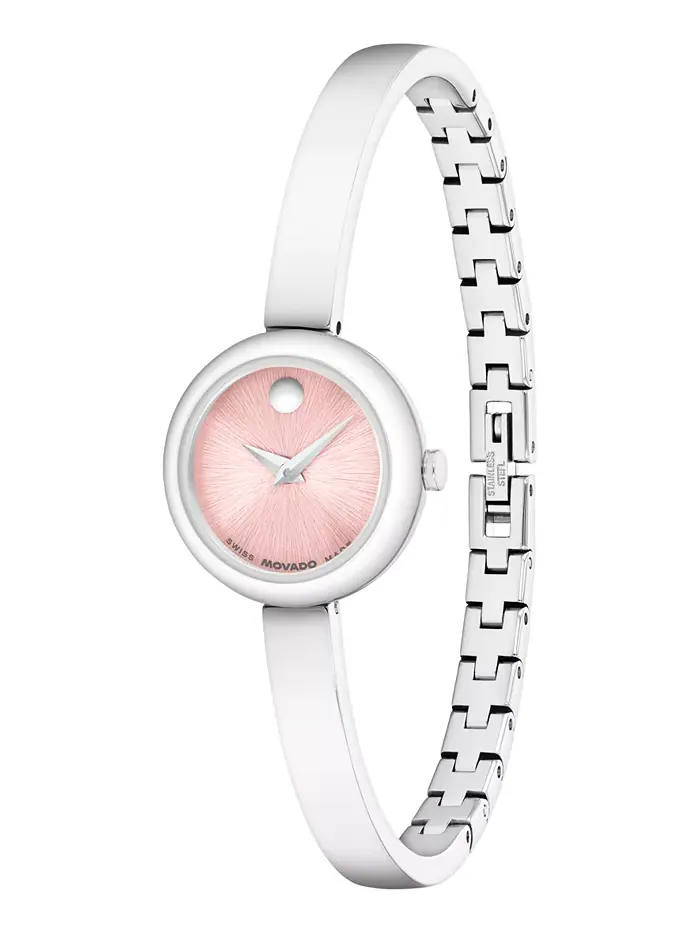 Женские часы Museum Bangle Round Swiss Quartz из нержавеющей стали, 21.50 мм Movado — изображение 2 из 3