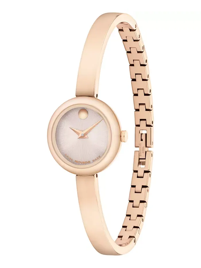 Женские часы Museum Bangle Round Swiss Quartz Mid Rose, 21.50 мм Movado — изображение 2 из 3