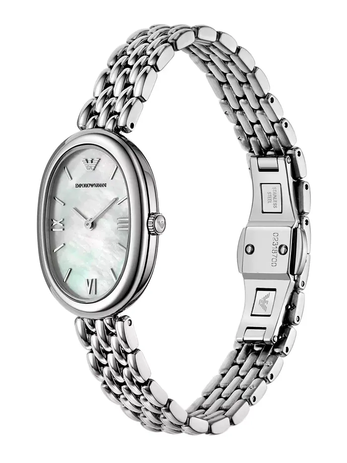 Женские наручные часы с браслетом из нержавеющей стали 34мм Emporio Armani — изображение 2 из 4