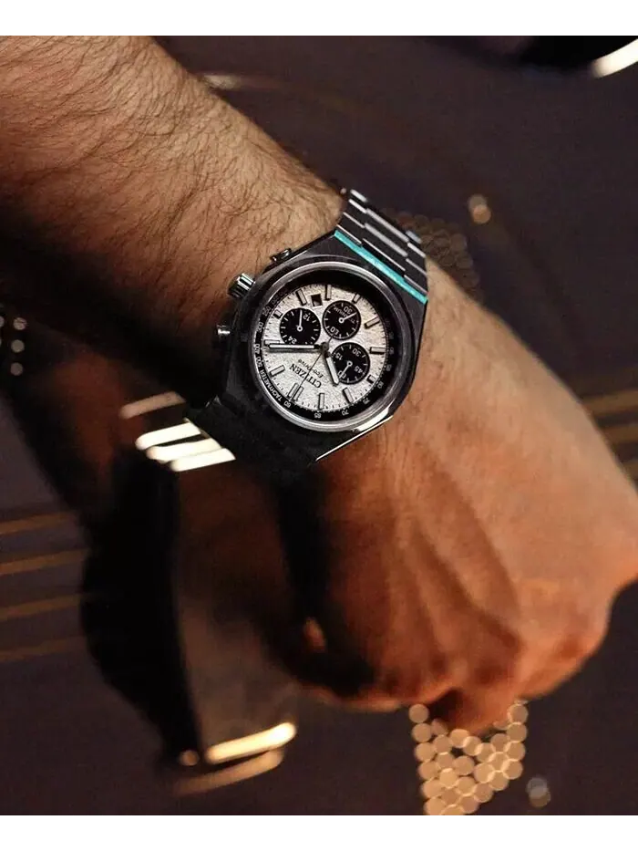 Eco-Drive Мужские часы с хронографом Zenshin Super Titanium с браслетом 43 мм Citizen — изображение 3 из 3