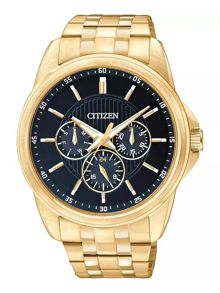 Мужские золотистые часы-браслет из нержавеющей стали 42 мм AG8342-52L Citizen — изображение 1 из 2