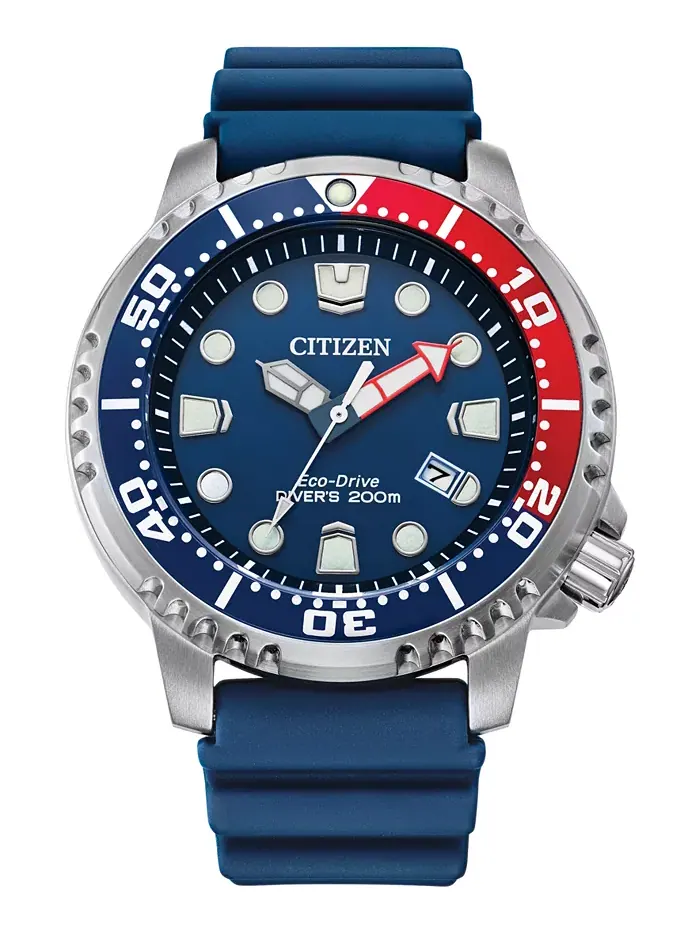 Мужские часы Promaster Dive Blue Strap с технологией Eco-Drive, 44 мм Citizen